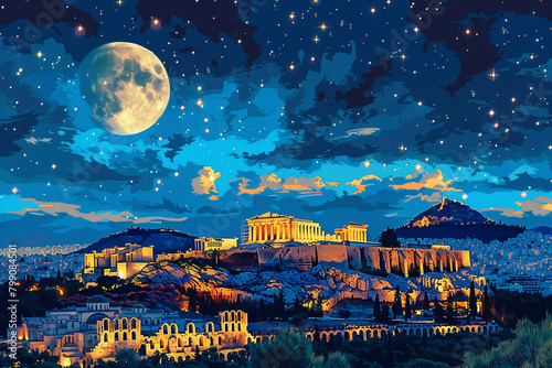 acropolis painting