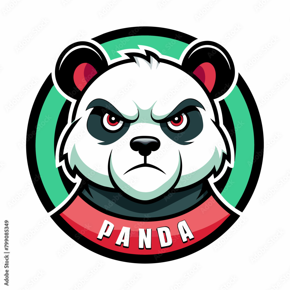 Panda logo vector art illustration (2)