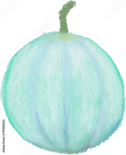 pumpkin green watercolor png (ID: 799086923)