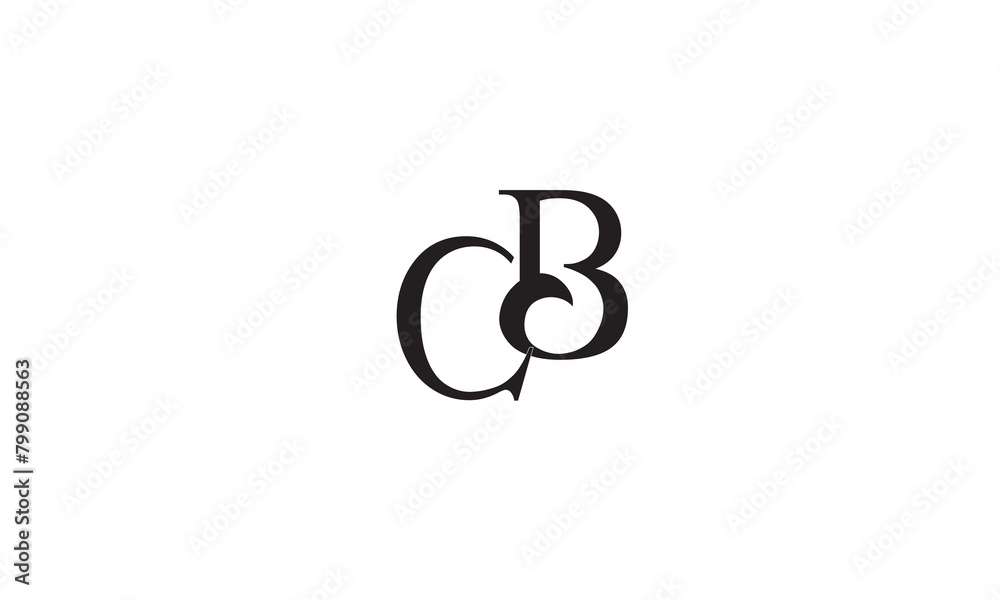 CB, BC, C, B Abstract Letters Logo Monogram CB, BC, C, B Abstract Letters Logo Monogram
