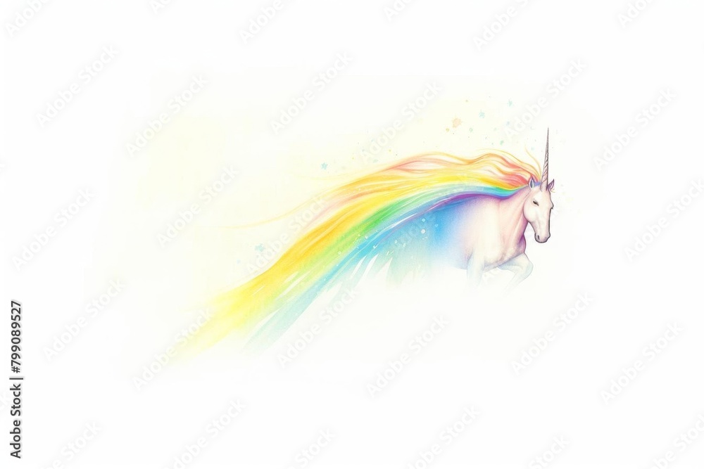 rainbow unicorn, vibrant rainbow unicorn
