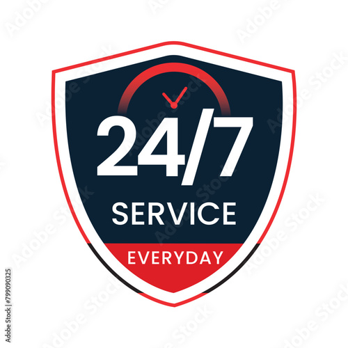 Emergency Customer Service and support 24 hours a day and 7 days a week icon