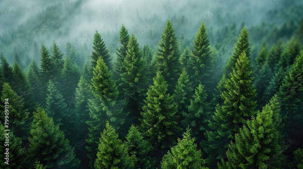 green trees at forest field