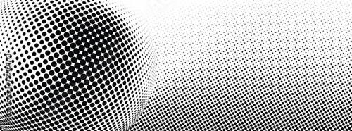 Vector illustration of a monochrome gradient halftone dots background. Abstract grunge dots on a white backdrop.