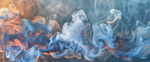 Translucent smoke twists and twirls, painting an abstract background that enchants the senses. photo