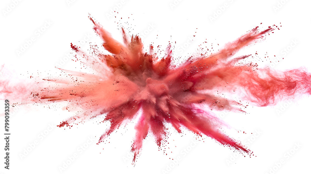 Abstract powder splatted background, Colorful powder explosion on white background , Colored cloud ,Colorful dust explode ,Colorful paint splashes and powder explosion on white background