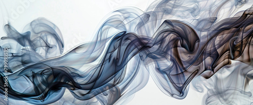 Translucent smoke curls and twists, painting an abstract background that entrances the eye. photo
