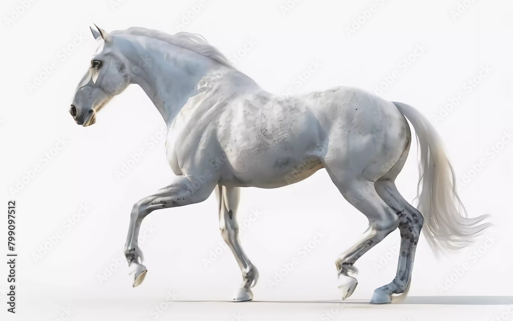 fantasy horse isolated on white very beautiful 3d illustration fantasy horse isolated on white very beautiful 3d illustration