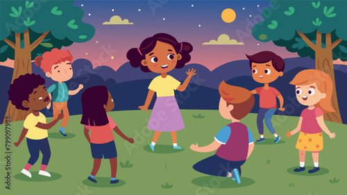 On a warm summer evening a group of children gather in a local park to watch their classmates debut solo in a dance routine. They clap and