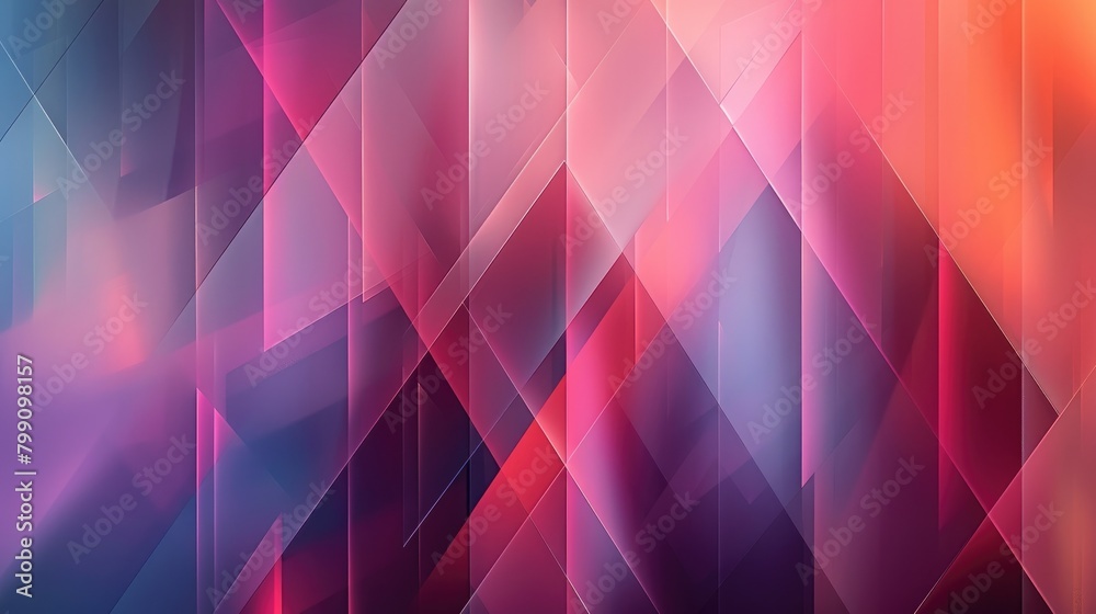 A pink and purple abstract background with a geometric pattern.
