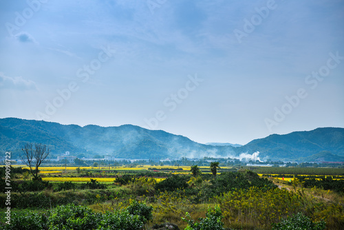 Idyllic scenery of small villages in Xiangshan County  Ningbo  Zhejiang  China