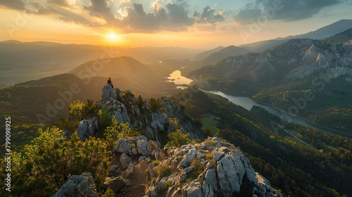 Sunset in the mountains