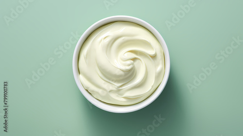 Top view of white cream