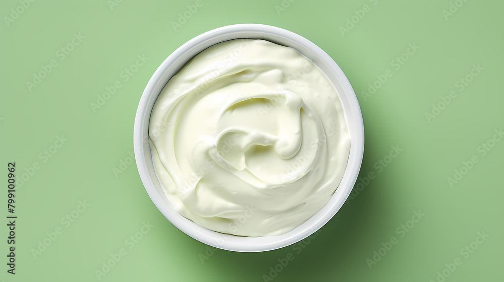 Top view of white cream Top view of white cream