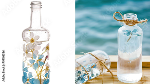 Bottles and flowers