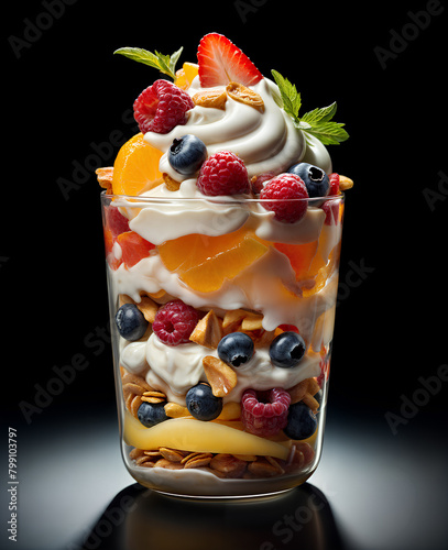 yogurt with berries and muesli