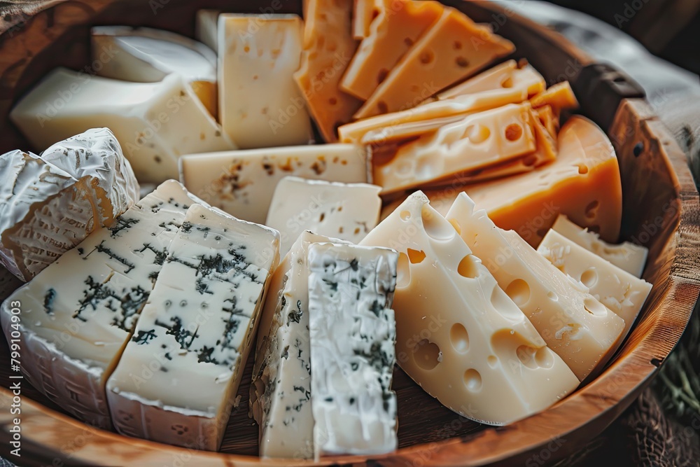 Fototapeta premium Variety of cheese. Food concept