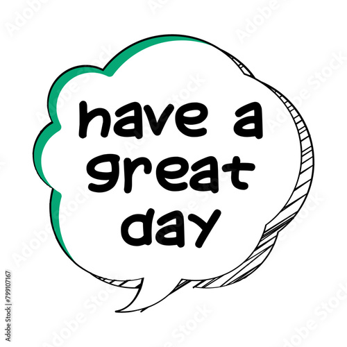 Have a Great Day Messages Sticker Design lettering sticker typographic message chat badge