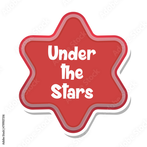 Under the Stars Messages Sticker Design lettering sticker typographic message chat badge