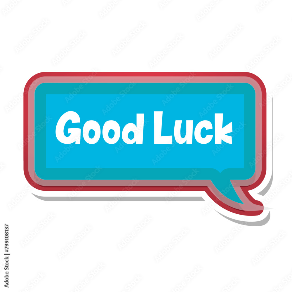 Good Luck Messages Sticker Design lettering sticker typographic message chat badge Good Luck Messages Sticker Design lettering sticker typographic message chat badge