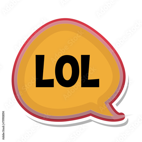 LOL Messages Sticker Design lettering sticker typographic message chat badge