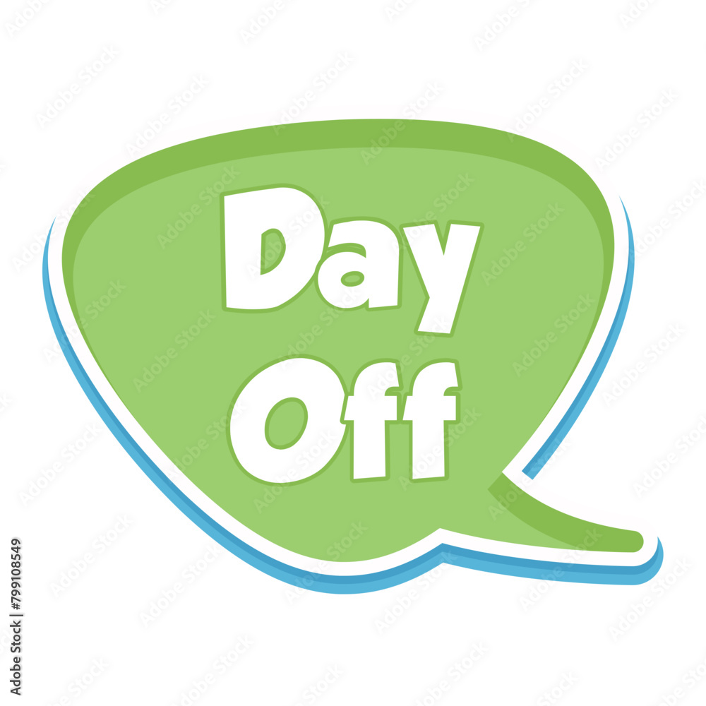 Day Off Messages Sticker Design lettering sticker typographic message chat badge Day Off Messages Sticker Design lettering sticker typographic message chat badge