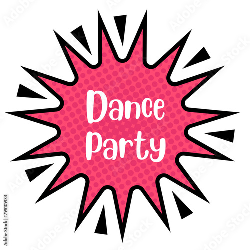 Dance Party Messages Sticker Design lettering sticker typographic message chat badge