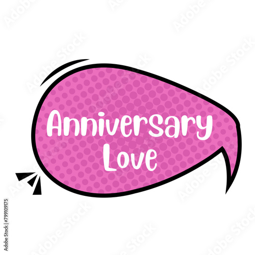 Anniversary Love Messages Sticker Design lettering sticker typographic message chat badge