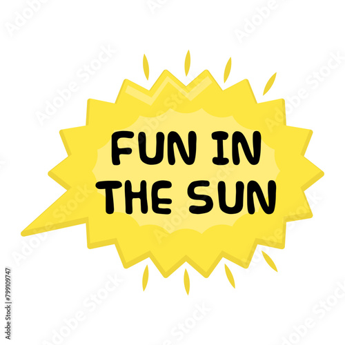 Fun in the Sun Messages Sticker Design lettering sticker typographic message chat badge