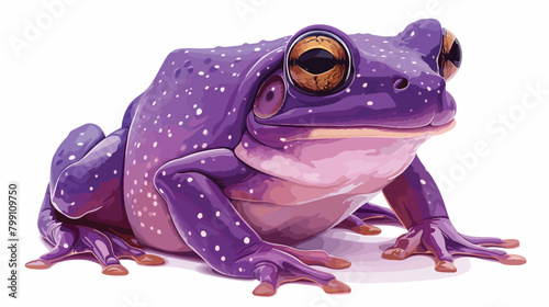 Purple pignose frog. Indian violet froggy with smoo photo