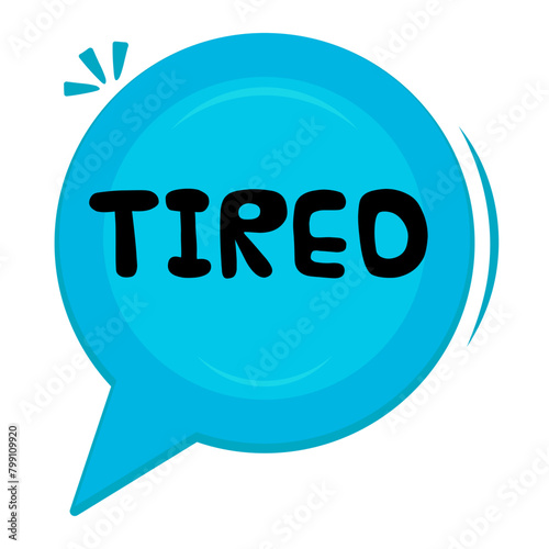 Tired Messages Sticker Design lettering sticker typographic message chat badge