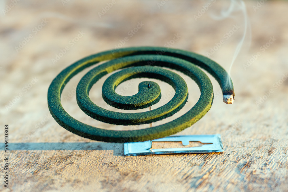 Smouldering repellent spiral from mosquitoes, protection against insects Smouldering repellent spiral from mosquitoes, protection against insects