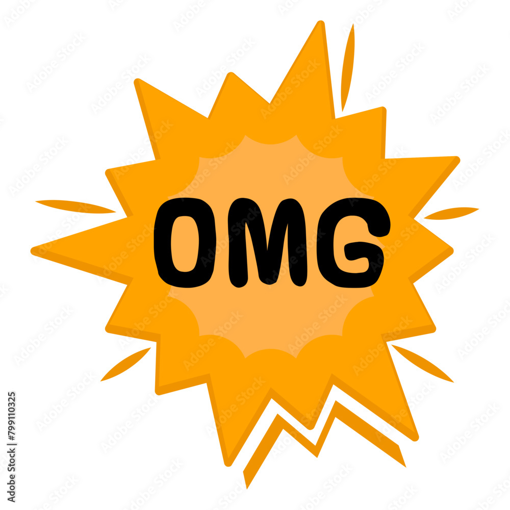 OMG Messages Sticker Design lettering sticker typographic message chat badge OMG Messages Sticker Design lettering sticker typographic message chat badge