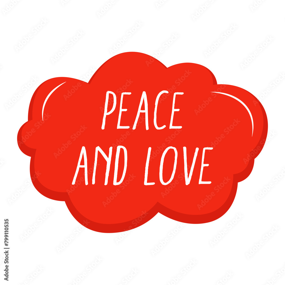 Peace and Love Messages Sticker Design lettering sticker typographic message chat badge Peace and Love Messages Sticker Design lettering sticker typographic message chat badge