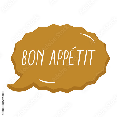 Bon App�tit Messages Sticker Design lettering sticker typographic message chat badge