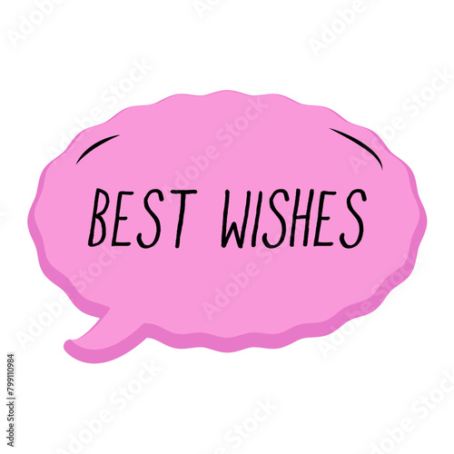 Best Wishes Messages Sticker Design lettering sticker typographic message chat badge