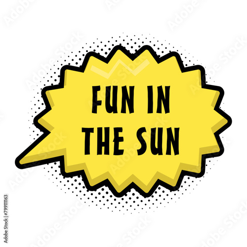 Fun in the Sun Messages Sticker Design lettering sticker typographic message chat badge