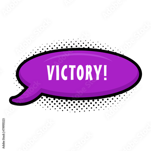Victory! Messages Sticker Design lettering sticker typographic message chat badge