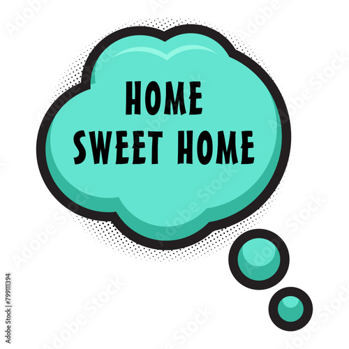 Home Sweet Home Messages Sticker Design lettering sticker typographic message chat badge