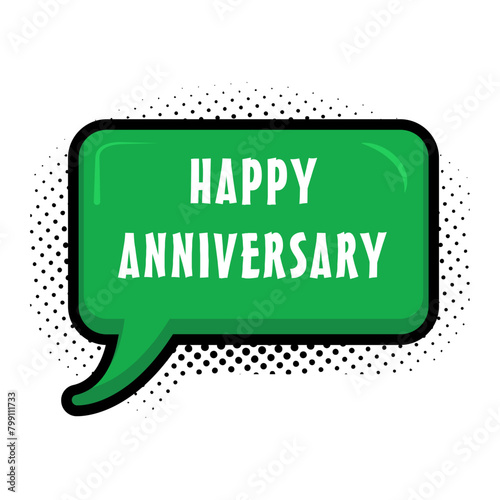 Happy Anniversary Messages Sticker Design lettering sticker typographic message chat badge