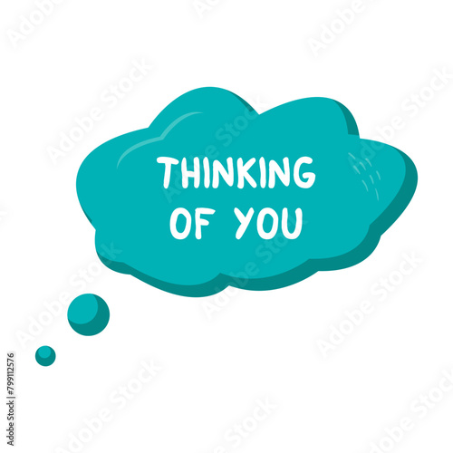 Thinking of You Messages Sticker Design lettering sticker typographic message chat badge