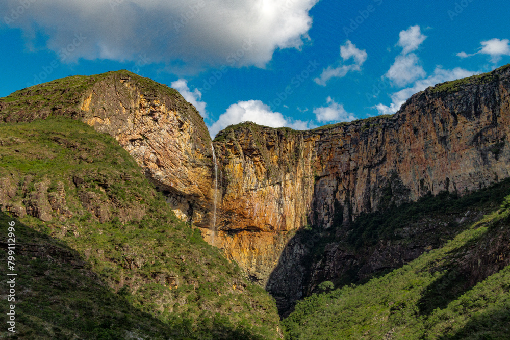 landscape with blue sky