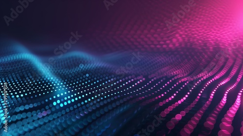 A tech dots and lines background, in blue and pink colors.