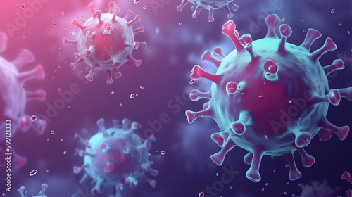 Illustration of Coronavirus | COVID-19 | Science | Background | Microscope | Health