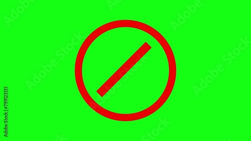 Cross in Circle Animation on Green Background