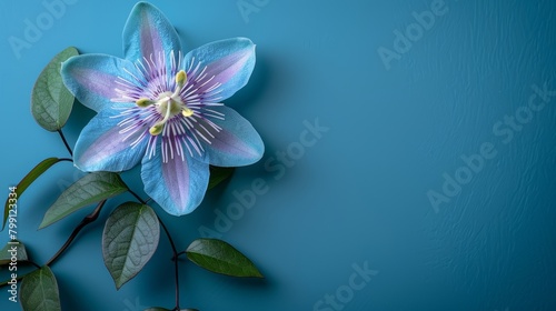 Rare Passionflower in Perfect Focus Generative AI photo