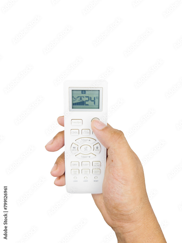 Hand holding remote control isolated on a white background with clipping path.
Air conditioner remote holding on hand cut out off white background. Hand holding remote control isolated on a white background with clipping path.
Air conditioner remote holding on hand cut out off white background.