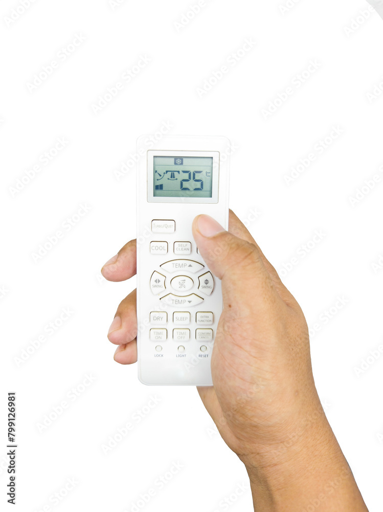 Hand holding remote control isolated on a white background with clipping path.
Air conditioner remote holding on hand cut out off white background. Hand holding remote control isolated on a white background with clipping path.
Air conditioner remote holding on hand cut out off white background.