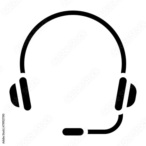 headset glyph icon