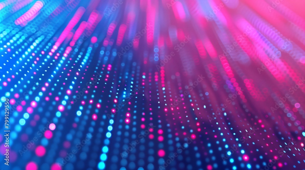 A tech dots and lines background, in blue and pink colors.